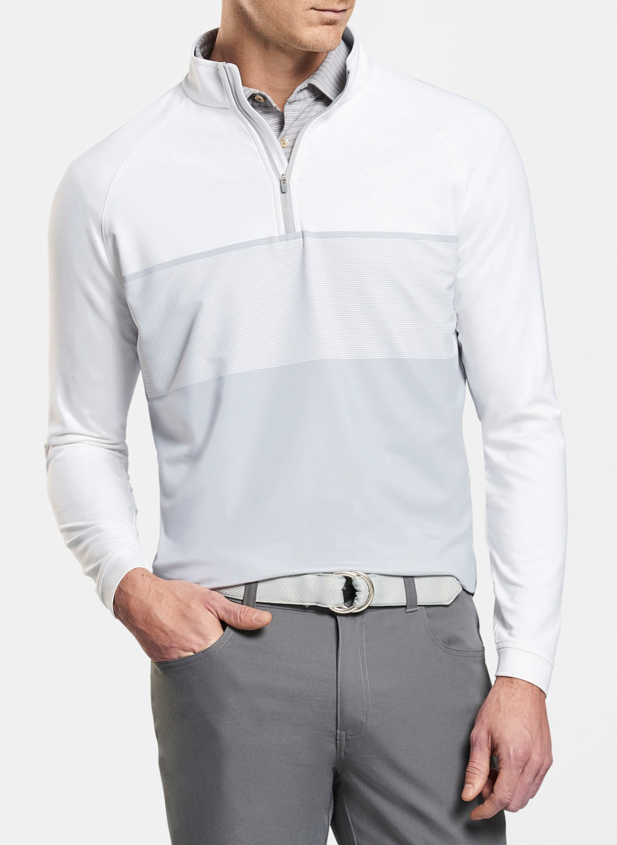 Peter Millar Perth Engineered Stripe 1/4 Zip Mf19Ek40