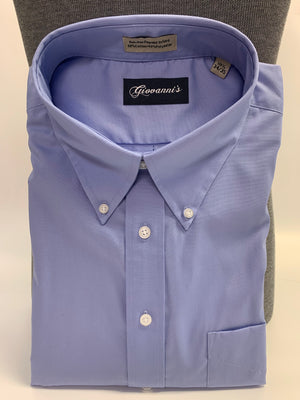 Giovanni's Button Down Collar Dress Shirt - Blue -12