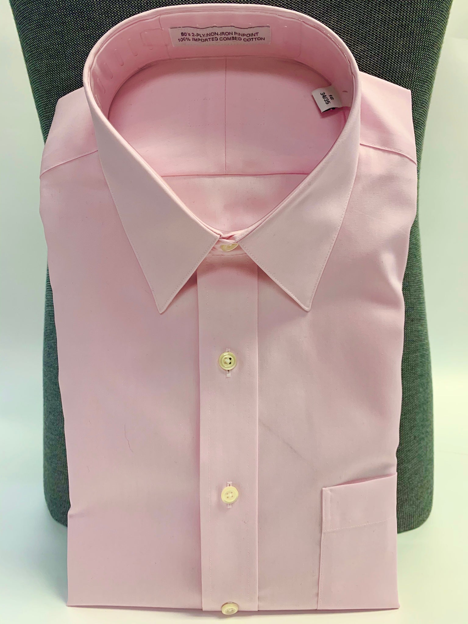 Giovanni's Modified Spread Pinpoint Dress Shirt - Pink-60