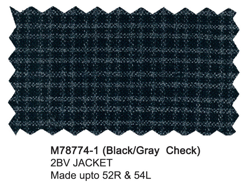 Mantoni Sport Coat Black/Gray Check M78774-1