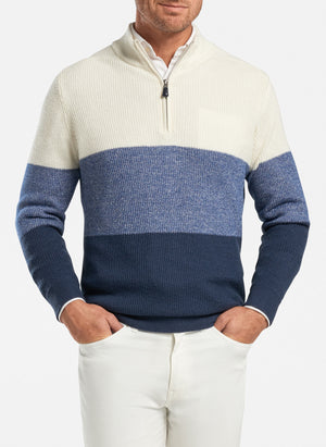 Peter Millar Crown Cool Color Block 1/4 Zip Sweater Ms20S22