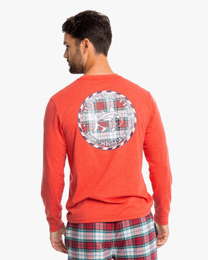 Southern Tide Plaid SJ Medallion Heather L/S Tee 9565