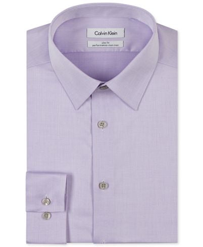 Calvin Klein Performance Slim Fit Dress Shirt - Lavendar