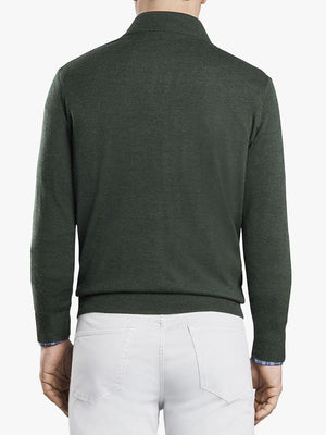 Peter Millar Crown Soft Nappa Trim Sweater 1/4 Zip Mf19S60