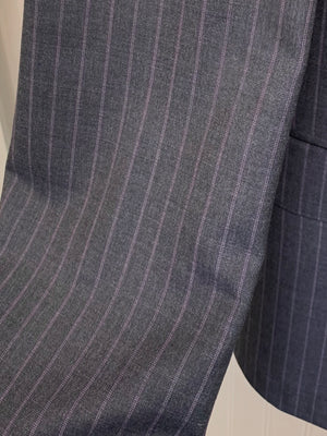 Ermenegildo Zegna Wool Suit Z20452- (Gray w/ Purple Pinstripe)