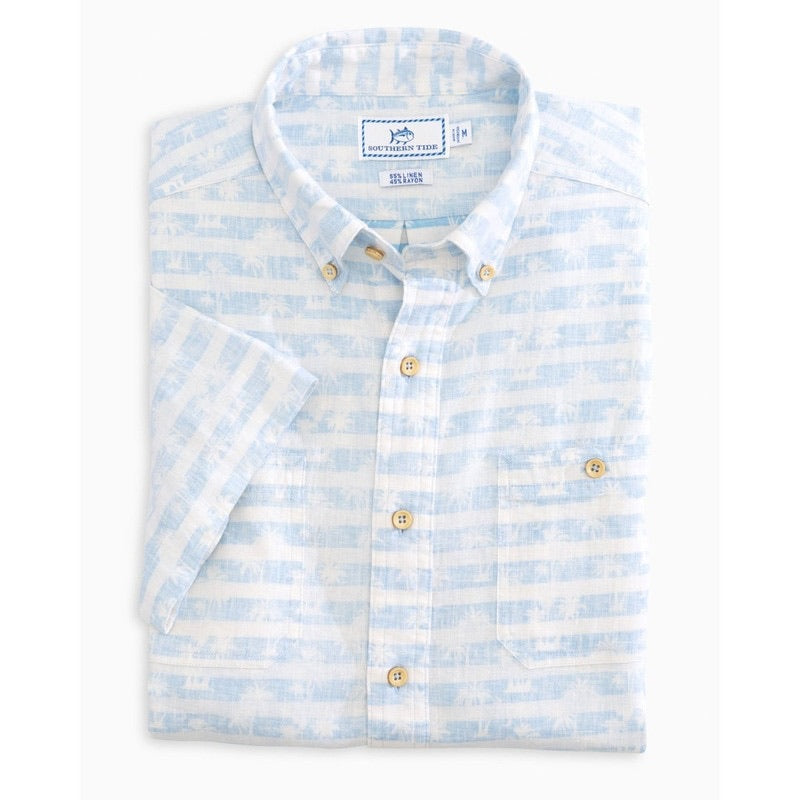 Southern Tide S/S Dock Palm Sport Shirt - 6098