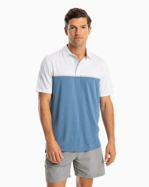 Southern Tide Pomona Stripe Heathered Performance Polo 8905