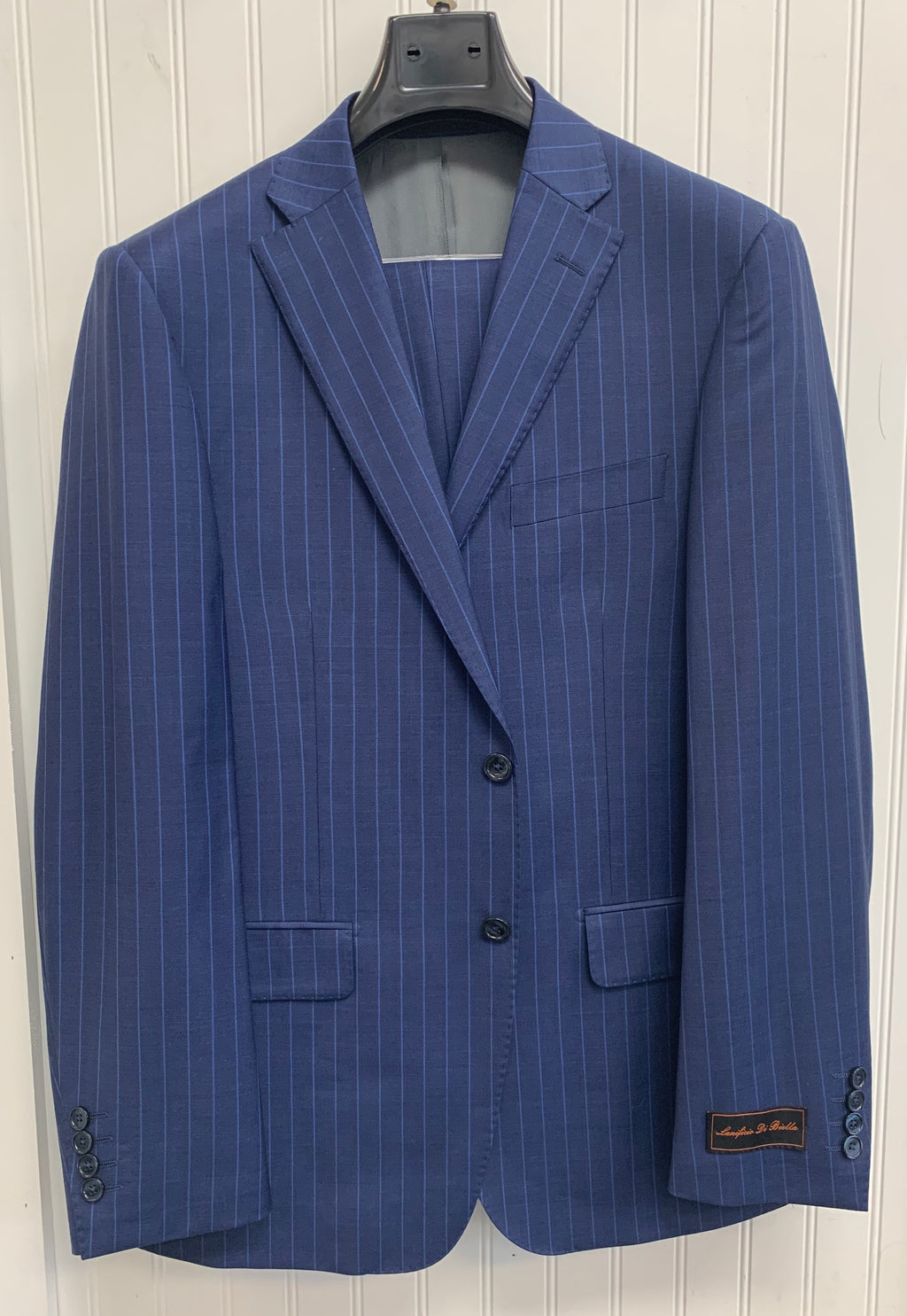 Galante Super 150's Wool Suit - 93747-3 (Navy w/ Lt. Blue Pin)
