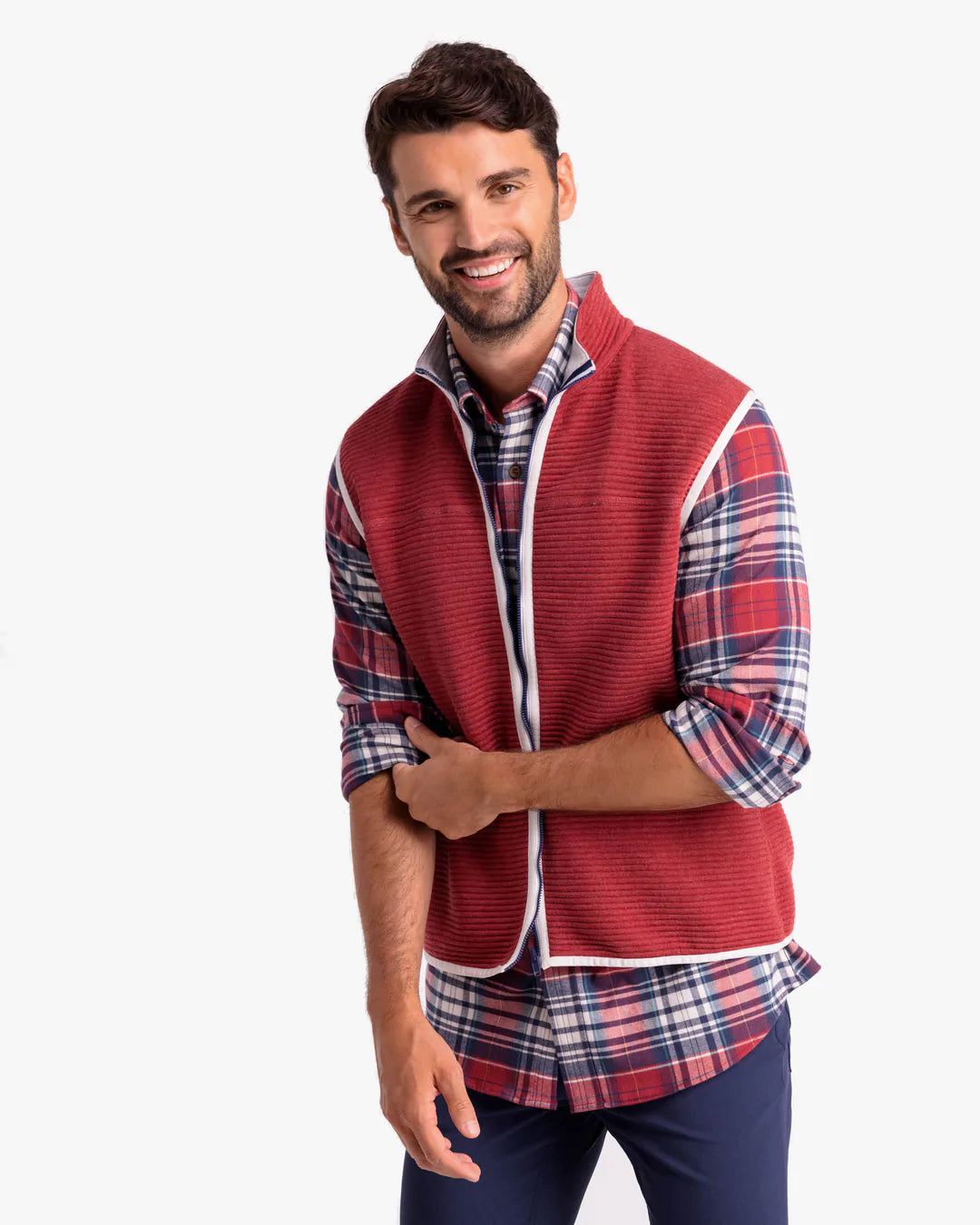 Southern Tide Ridgepoint Heather Reversible Vest 9590