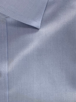 Giovanni's Slim Fit Modified Spread Premium Pinpoint Dress Shirt - Blue -12